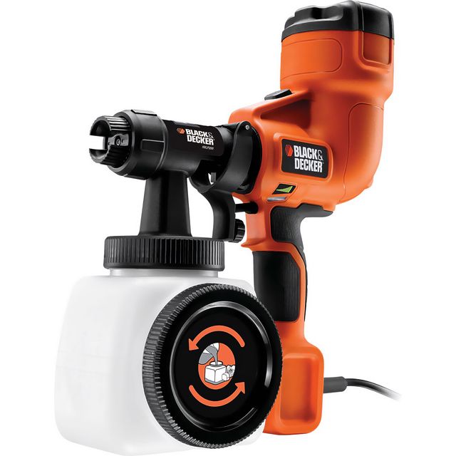 Black + Decker HVLP200-GB Hand Held Paint Sprayer - Black / Orange